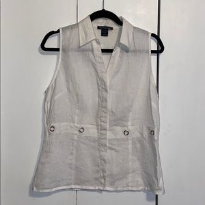 Sleeveless Linen Top